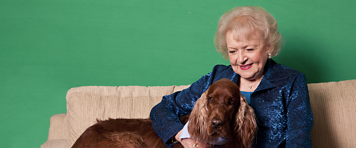Betty White and dog