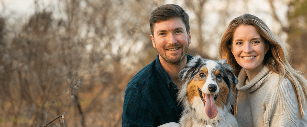 Jack and Megan Czerwinsk and dog