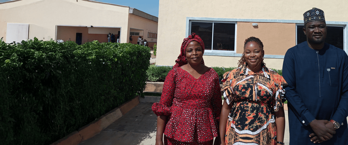 Veterinary Student Scholar research team - Dr. Weka and Dr. Asinamai (mentors) Dr. Ankala in the middle (PI)