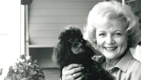 Betty White and dog