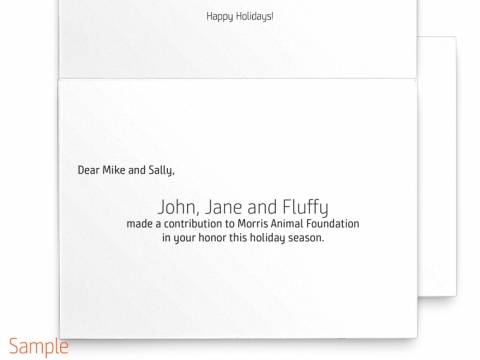 Image of the inside of Holiday Card: Dog with sample text