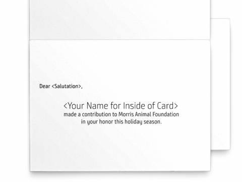 Image of inside of the Holiday Card Cat with placeholder text