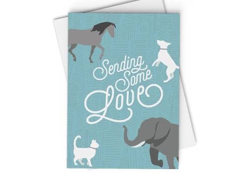 Image of front of the Sending Some Love Honor Card 
