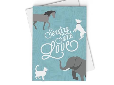 Image of front of the Sending Some Love Honor Card