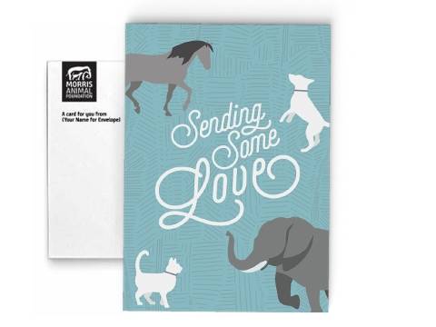 Image of front of the Sending Some Love Honor Card