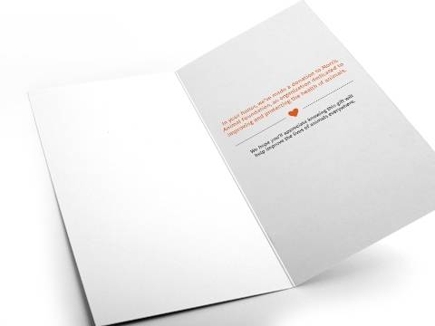 Image 1 of the inside of the Sending Some Love Honor Card