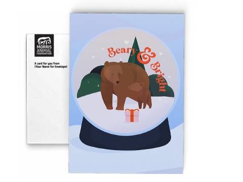 Image of the Front of Holiday Card: Bear