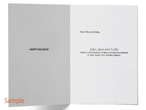 Image of the inside of Holiday Card: Bear with sample text