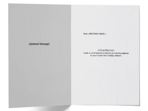 Image of the inside of Holiday Card: Bear with placeholder text