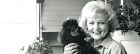 Betty White and dog