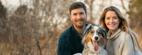 Jack and Megan Czerwinsk and dog