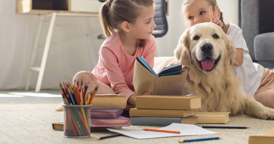 Golden Retriever with Children